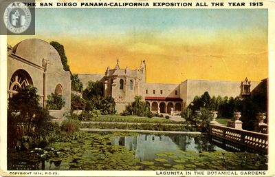 Lagunita, Botanical Gardens,  Exposition, 1914