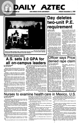 Daily Aztec: Friday 12/02/1983