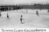 Tennis class - college women, 1935