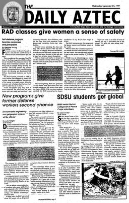 The Daily Aztec: Wednesday 09/24/1997