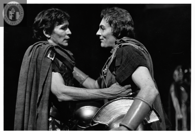 Michael Parish and John McMurtry in Julius Caesar, 1979