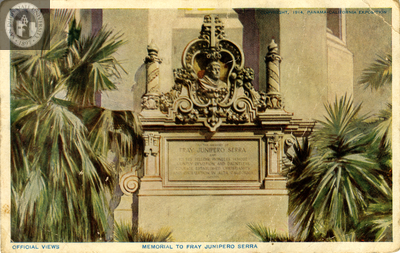 Memorial to Fray Junipero Serra, Exposition, 1914