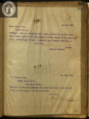 Letter from E. S. Babcock to Armour & Co.
