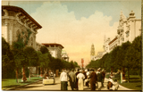 El Prado looking west, Exposition, 1915