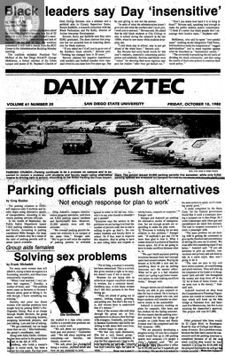 Daily Aztec: Friday 10/10/1980