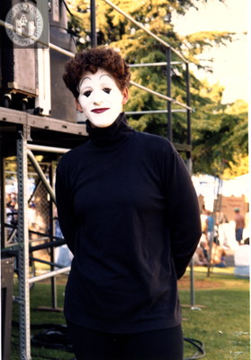 Mime portrait at San Diego Pride, 1995