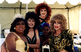 Four drag queens and one drag king at San Diego Pride, 1995