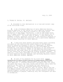 Affidavit for political asylum for a Chilean, 2003