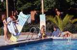 Students at a swimming pool, 1995
