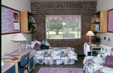 Bedroom in a brick dormitory, 1995