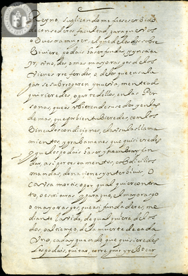 Urrutia de Vergara Papers, back of page 129, folder 9, volume 1, 1664