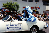 Mr. Huggy Bear rides in San Diego Pride parade, 1994