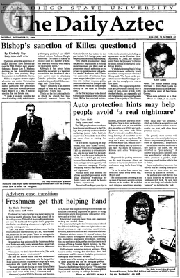 The Daily Aztec: Monday 11/27/1989