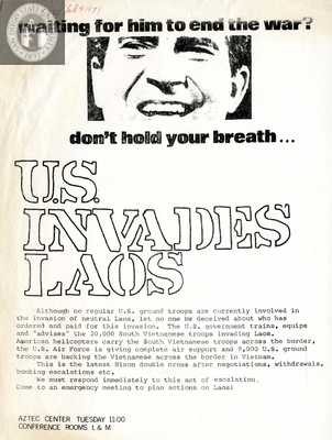 U.S. Invades Laos, 1971