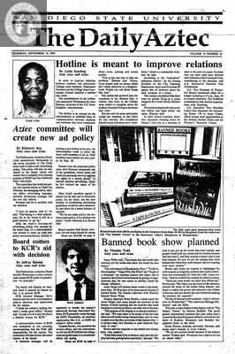 The Daily Aztec: Thursday 09/14/1989