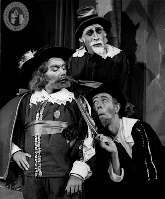 Herbert Rogers and two other unidentified actors in Much Ado About Nothing, 1958
