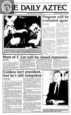 The Daily Aztec: Monday 03/18/1985