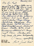 Letter from Jack Bahl, 1943