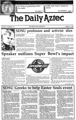 The Daily Aztec: Friday 03/06/1987