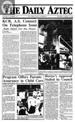 The Daily Aztec: Thursday 04/13/1989