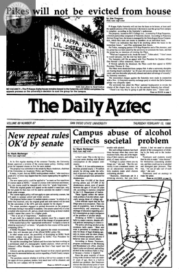 The Daily Aztec: Thursday 02/13/1986