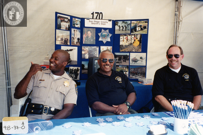 San Diego County Sheriff's Department booth at Pride Festival, 1998