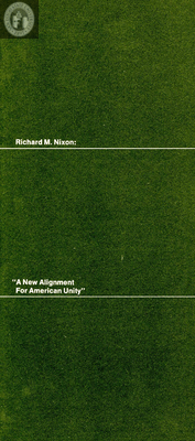 "A New Alignment For American Unity," Richard M. Nixon, 1968