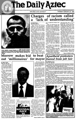 The Daily Aztec: Thursday 02/20/1986