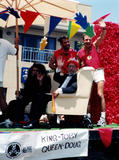 "King-Toby Queen-Doug" float in Pride parade, 1998