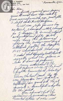Letter from Dodd V. Shepard, 1942