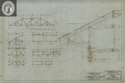Roof Truss Diagrams, Training Building, San Diego Normal School, 1909