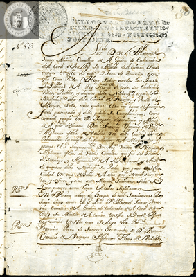 Urrutia de Vergara Papers, page 30, folder 13, volume 2, 1707