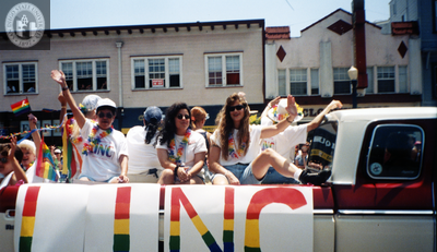 Lesbians in North County (LINC) float in the Pride parade, 1998