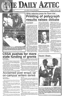 The Daily Aztec: Monday 05/09/1988