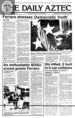 The Daily Aztec: Wednesday 10/24/1984