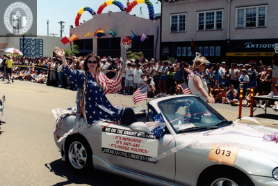 American Civil Liberties Union car at Pride parade, 1999