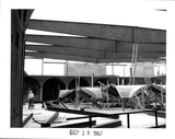 Multipurpose room tapered beams, Aztec Center, 1967