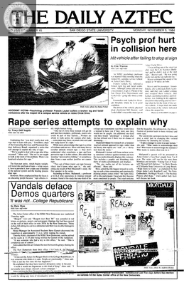 The Daily Aztec: Monday 11/05/1984