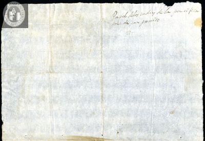 Urrutia de Vergara Papers, back of page 122, folder 19, volume 2, 1720