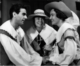 Peter Levin and two unidentified actresses in As You Like It, 1960