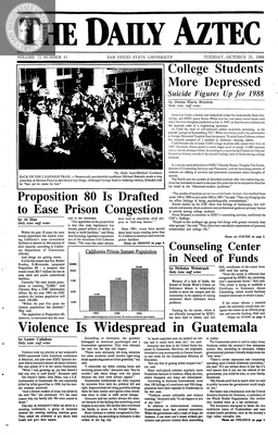 The Daily Aztec: Tuesday 10/25/1988