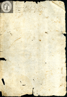 Urrutia de Vergara Papers, back of page 121, folder 9, volume 1, 1664