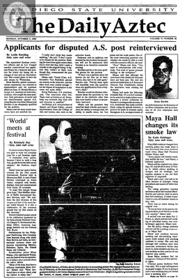 The Daily Aztec: Monday 10/09/1989