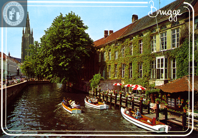 Postcard from Bruges, Belgium, to Lionel Van Deerlin, 1982