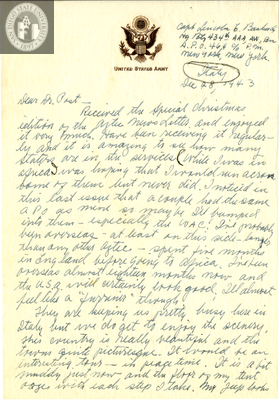 Letter from Lincoln Bankerd, 1943