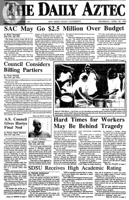 The Daily Aztec: Thursday 04/20/1989