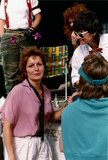 Kate Beck and another attendees at Gay Pride Festival, 1984