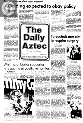 The Daily Aztec: Thursday 10/21/1976
