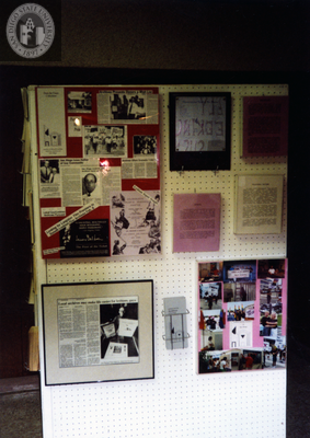 Display at Shirtails women's event, 1990