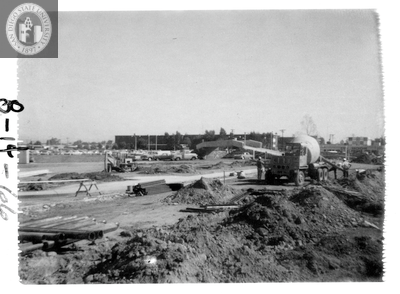 Aztec Center construction site, south, 1966